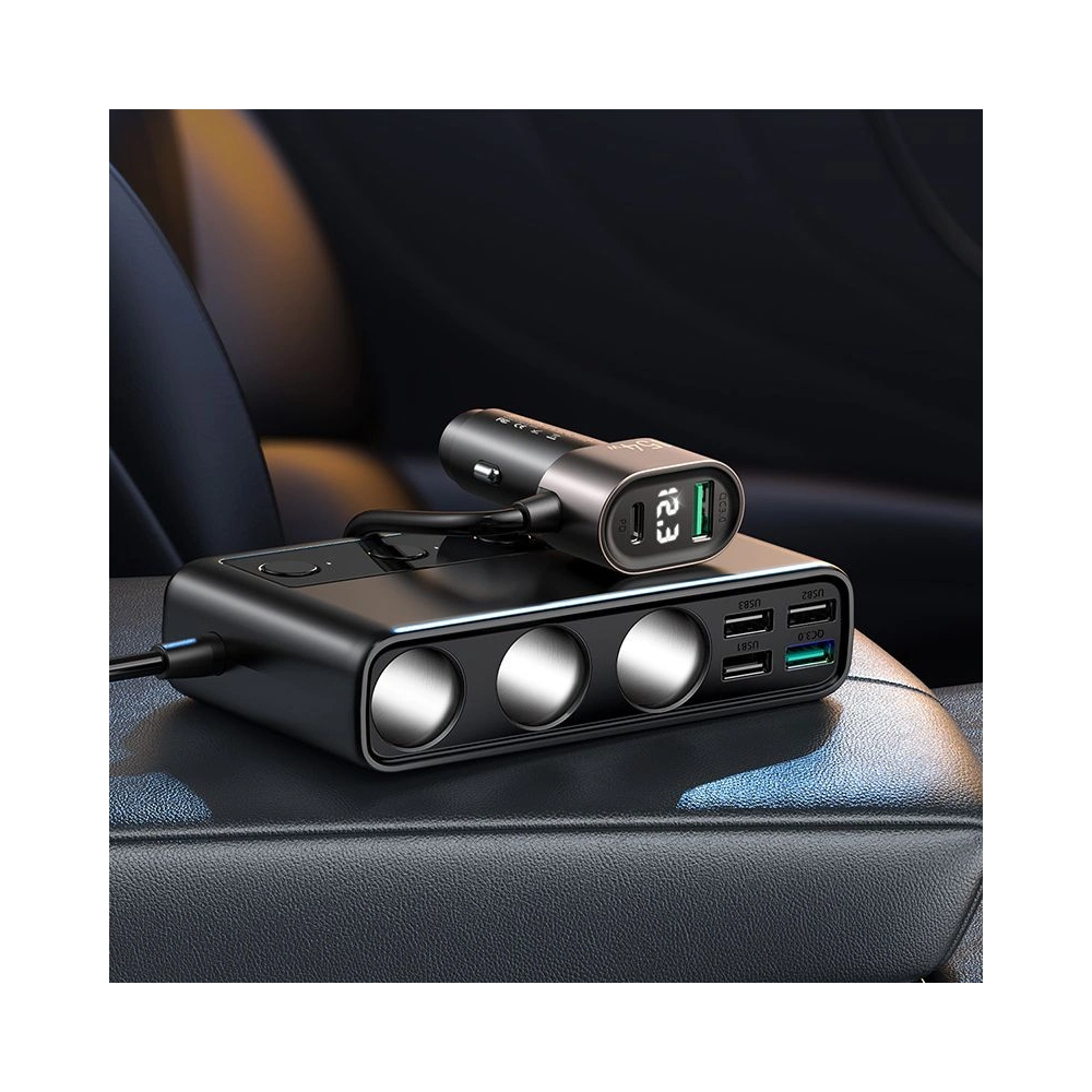 Hurtownia GSM - Ładowarka samochodowa Joyroom JR-CL06 Multi-port USB Car Charger PD 154W QC 3.0 Black - JYR058BLK - {ean13} - Hurt