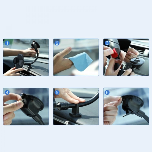 Uchwyt samochodowy Joyroom JR-ZS259 Long Arm Dashboard Car Mount Black