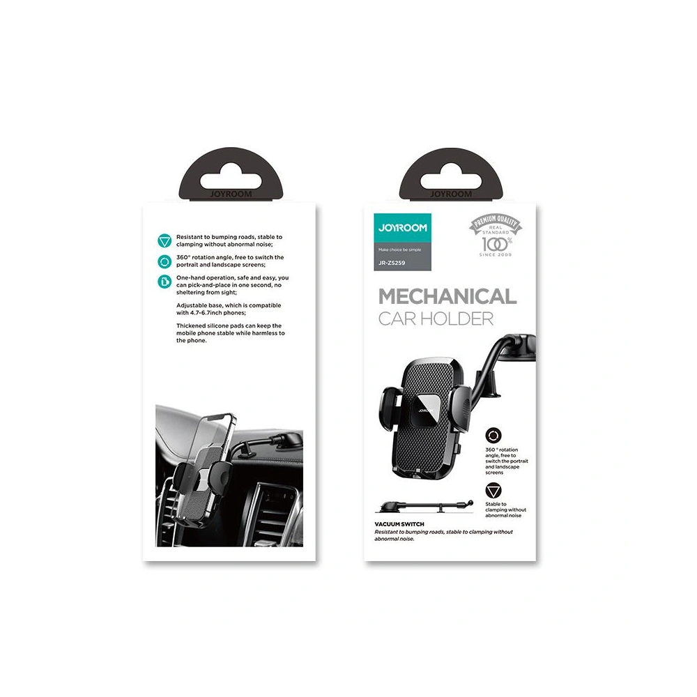 Wholesale Joyroom JR-ZS259 Long Arm Dashboard Car Mount Black - JYR059BLK - {ean13} - Hurt