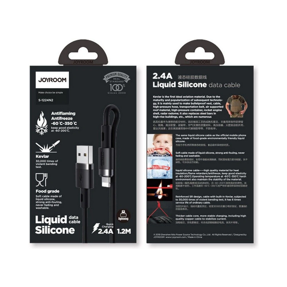 Wholesale Joyroom S-1224N2 USB-A - Lightning Cable 120cm Black - JYR062BLK - {ean13} - Hurt