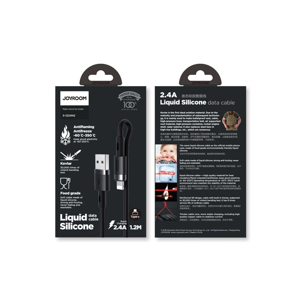 Hurtownia GSM - Kabel Joyroom S-1224N2 USB-A - USB-C 120cm Černý - JYR063BLK - {ean13} - Hurt