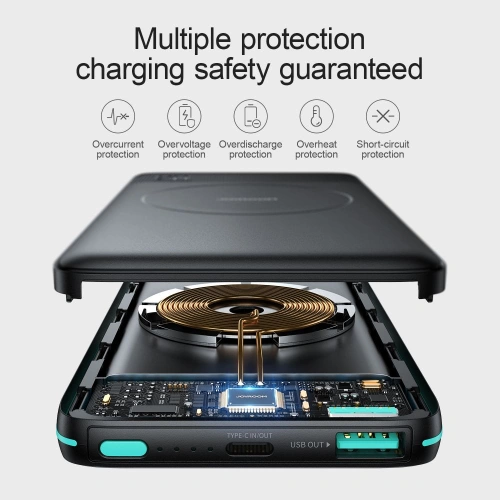 Powerbank z ładowaniem indukcyjnym Joyroom JR-W040 Magnetic MagSafe Power Bank 10000mah Black