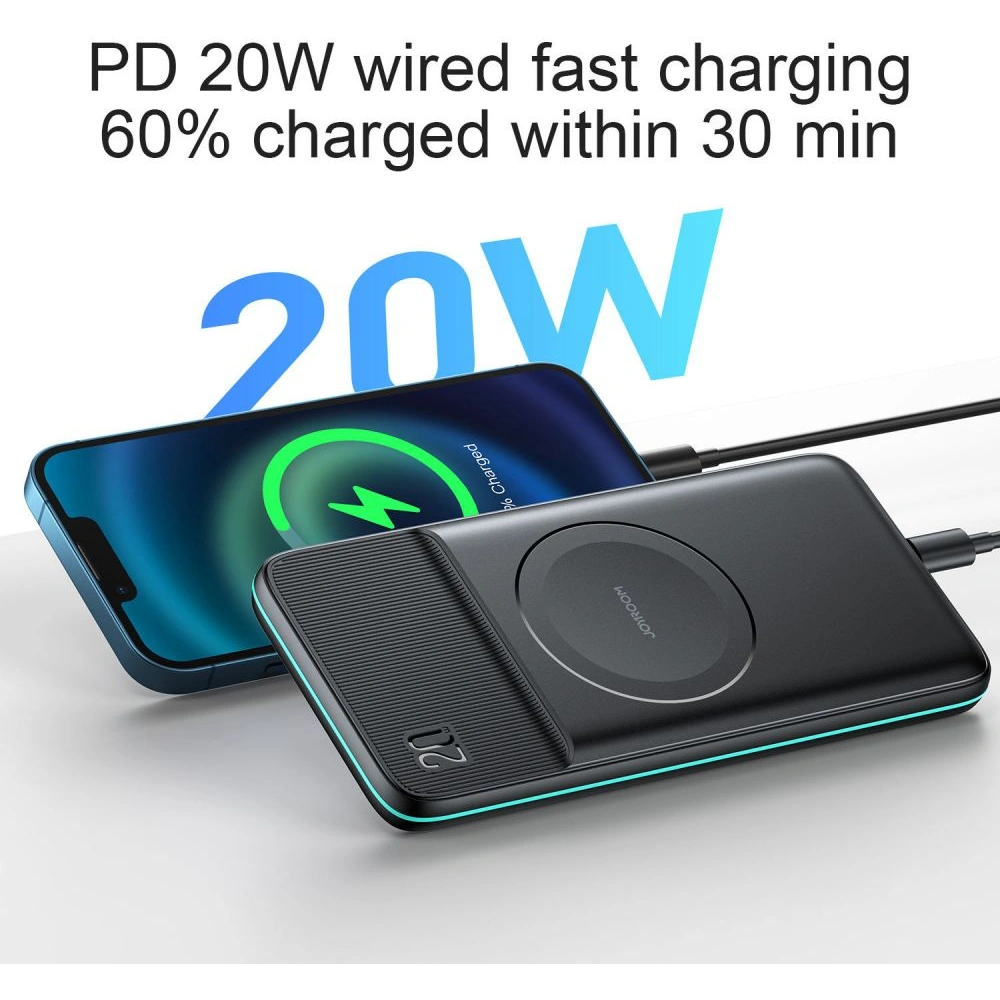 Hurtownia GSM - Powerbank s indukčním nabíjením Joyroom JR-W040 Magnetic MagSafe Power Bank 10000mah Černý - JYR066BLK - {ean13} - Hurt