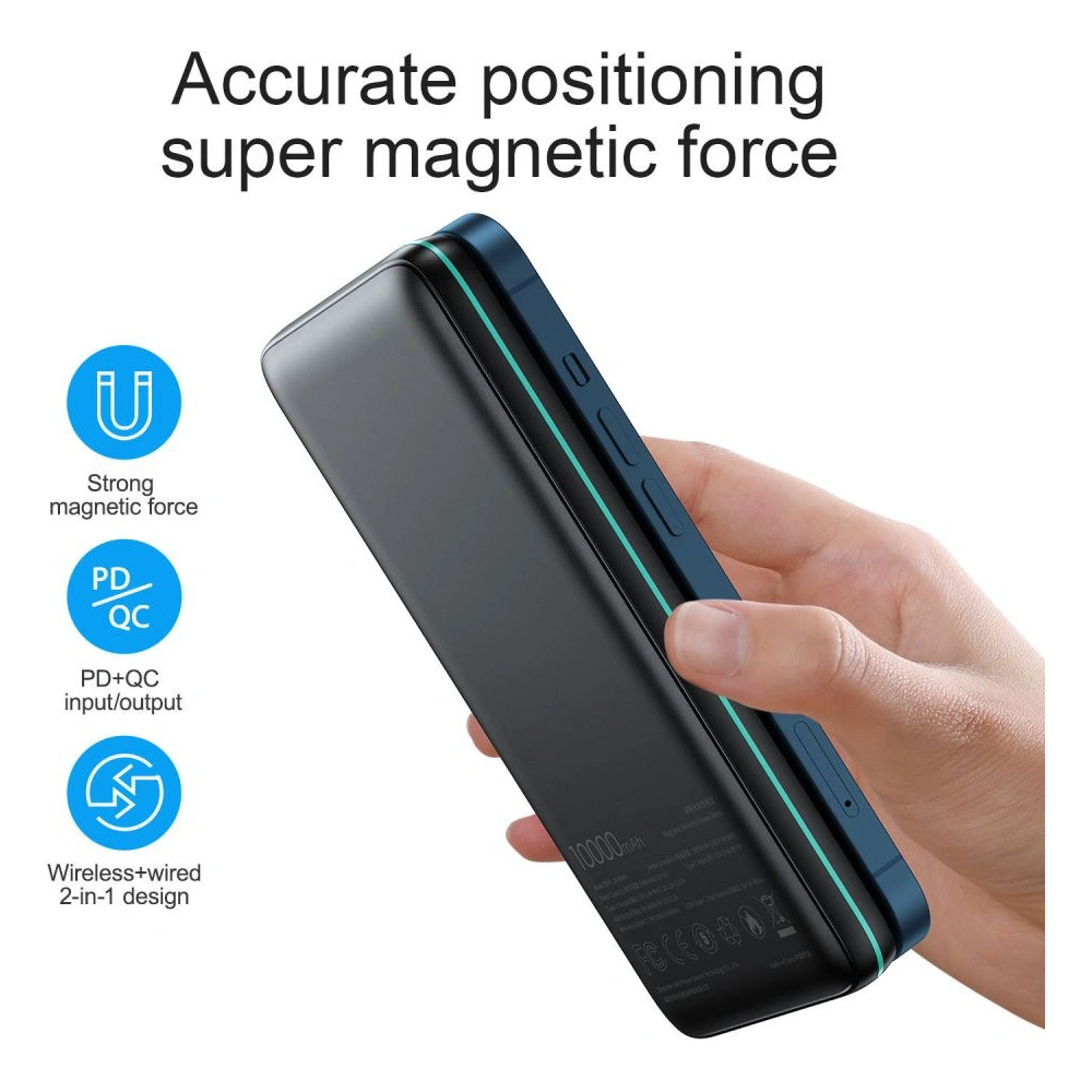 Hurtownia GSM - Powerbank s indukčním nabíjením Joyroom JR-W040 Magnetic MagSafe Power Bank 10000mah Černý - JYR066BLK - {ean13} - Hurt