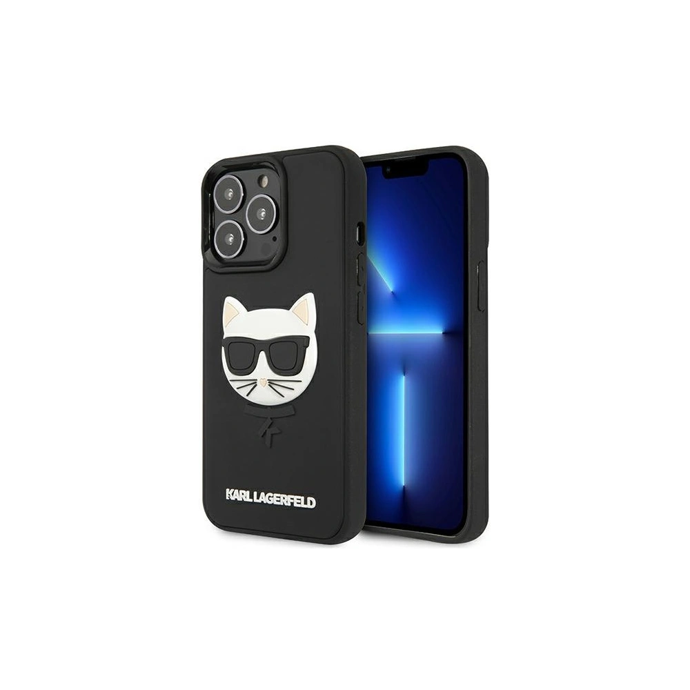 Hurtownia GSM - Etui Karl Lagerfeld KLHCP13LCH3DBK Apple iPhone 13 Pro černý/black hardcase 3D Rubber Choupette - KLD780BLK - {ean13} - Hurt