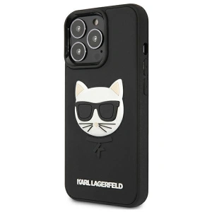 Karl Lagerfeld KLHCP13XCH3DBK Apple iPhone 13 Pro Max black hardcase 3D Rubber Choupette