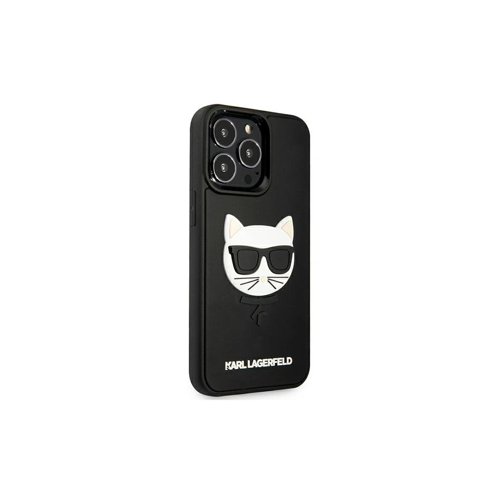 Wholesale Karl Lagerfeld KLHCP13XCH3DBK Apple iPhone 13 Pro Max black hardcase 3D Rubber Choupette - KLD783BLK - {ean13} - Hurt