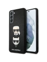 Etui Karl Lagerfeld KLHCS21FESAKICKCBK Samsung Galaxy S21 FE czarny/black hardcase Saffiano Ikonik Karl&Choupette Head