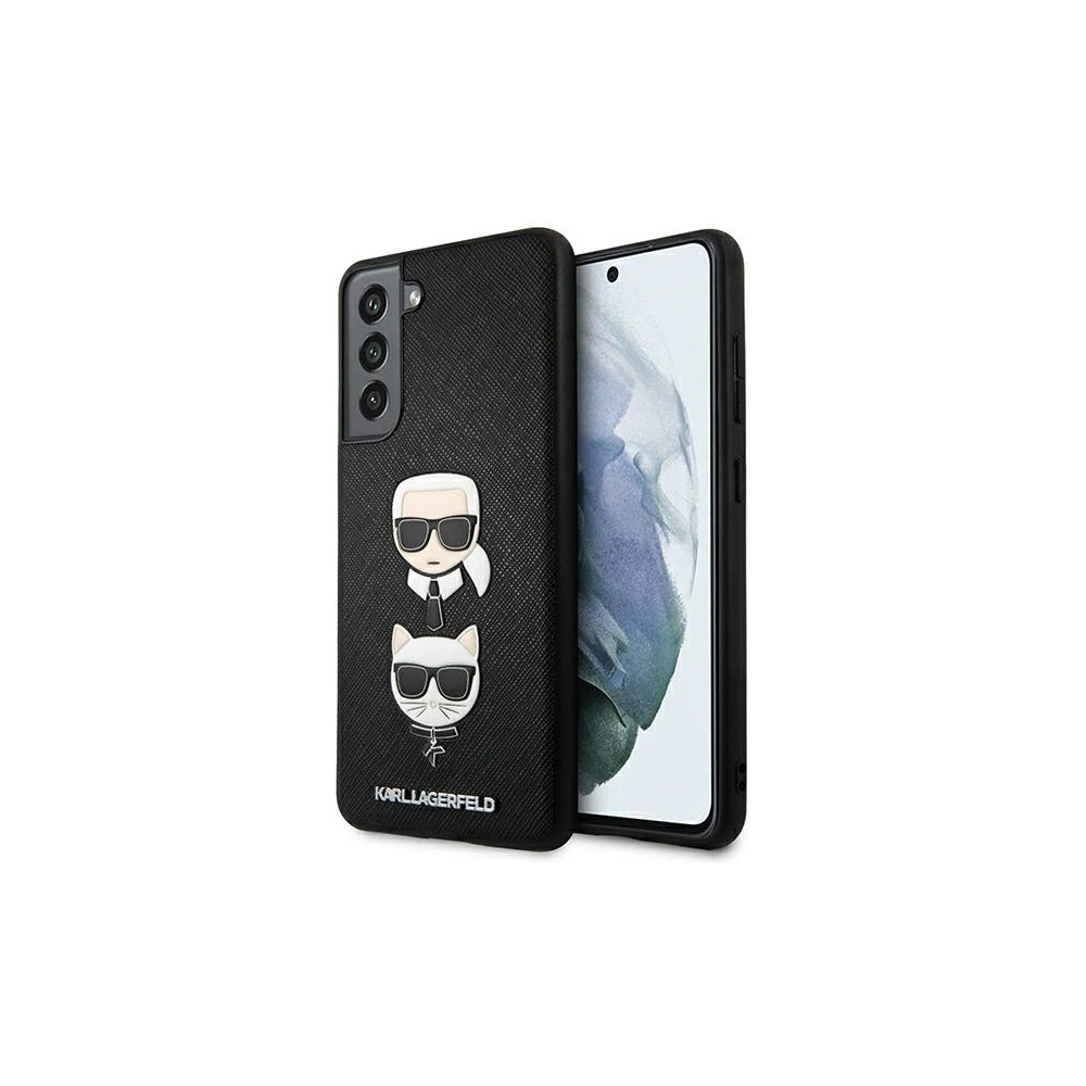 Hurtownia GSM - Etui Karl Lagerfeld KLHCS21FESAKICKCBK Samsung Galaxy S21 FE černý/black hardcase Saffiano Ikonik Karl&Choupette Head - KLD784BLK - {ean13} - Hurt