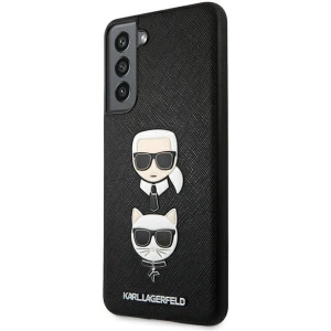 Hurtownia GSM - Etui Karl Lagerfeld KLHCS21FESAKICKCBK Samsung Galaxy S21 FE černý/black hardcase Saffiano Ikonik Karl&Choupette Head - KLD784BLK - {ean13} - Hurt
