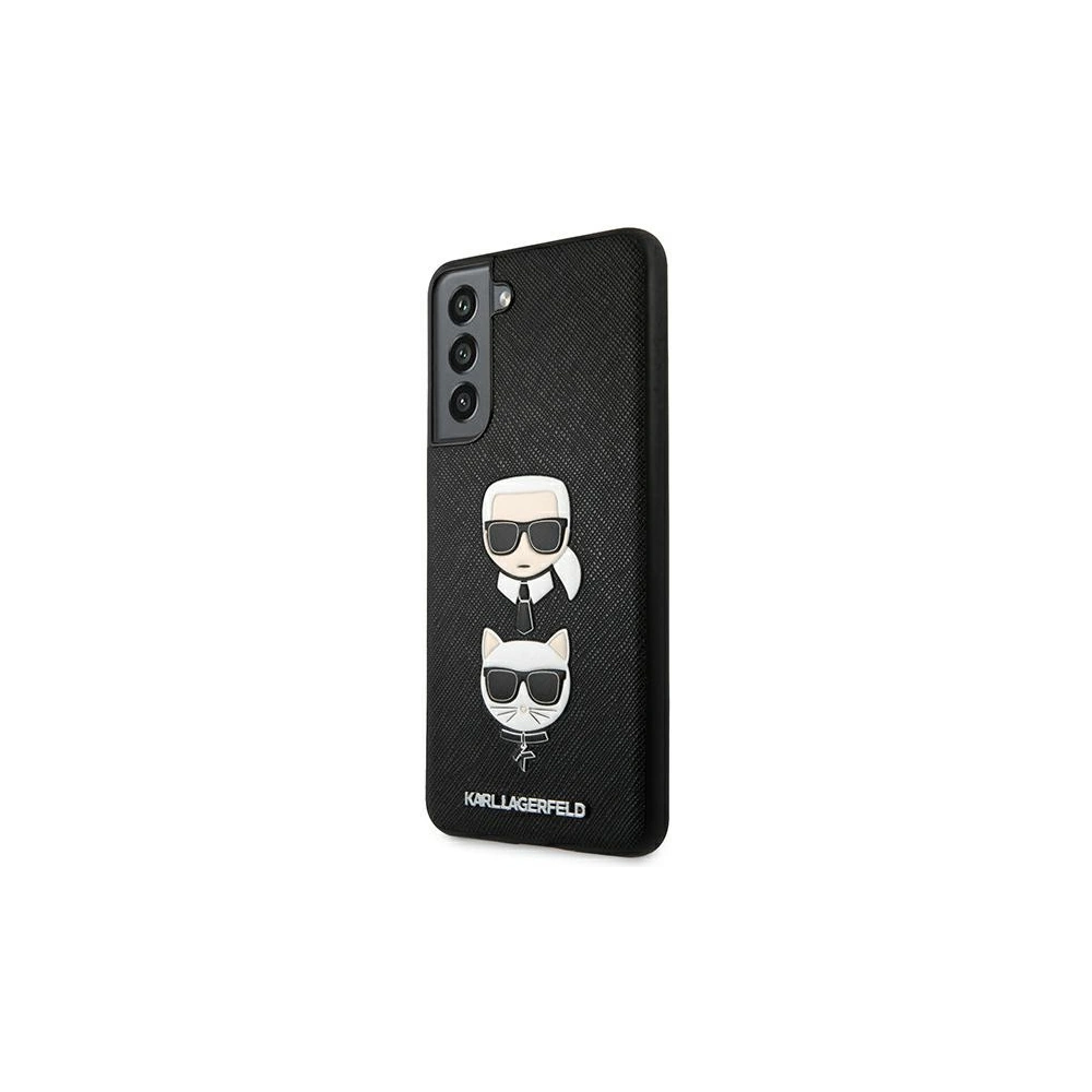 Wholesale Karl Lagerfeld KLHCS21FESAKICKCBK Samsung Galaxy S21 FE black hardcase Saffiano Ikonik Karl&Choupette Head - KLD784BLK - {ean13} - Hurt