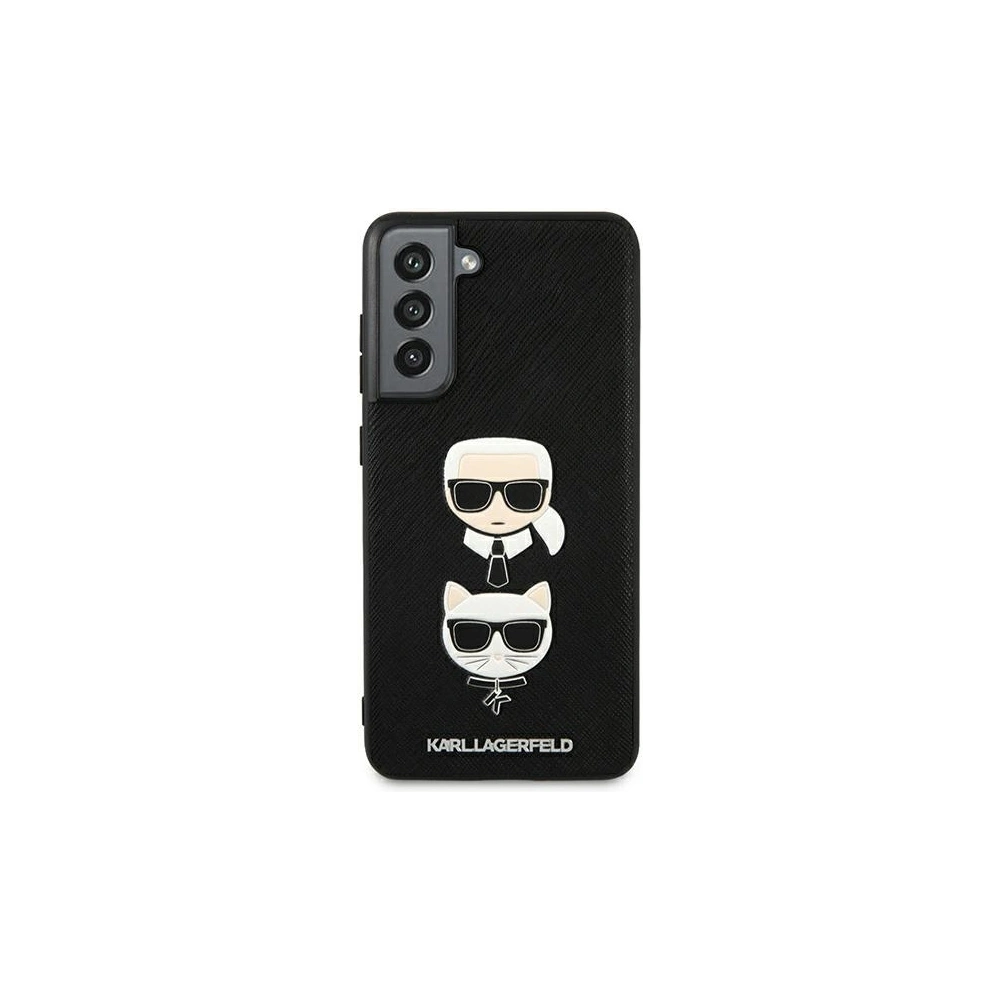 Hurtownia GSM - Etui Karl Lagerfeld KLHCS21FESAKICKCBK Samsung Galaxy S21 FE černý/black hardcase Saffiano Ikonik Karl&Choupette Head - KLD784BLK - {ean13} - Hurt