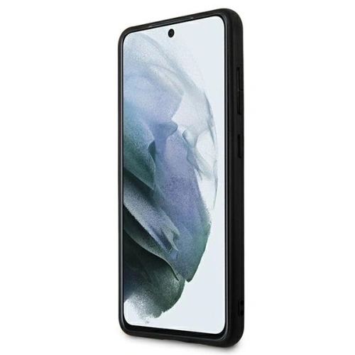 Etui Karl Lagerfeld KLHCS21FESAKICKCBK Samsung Galaxy S21 FE czarny/black hardcase Saffiano Ikonik Karl&Choupette Head