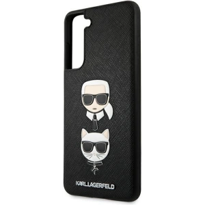 Hurtownia GSM - Etui Karl Lagerfeld KLHCS21FESAKICKCBK Samsung Galaxy S21 FE czarny/black hardcase Saffiano Ikonik Karl&Choupette Head - KLD784BLK - {ean13} - Hurt