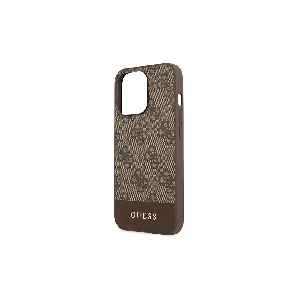 Hurtownia GSM - Etui Guess GUHCP13LG4GLBR Apple iPhone 13 Pro hnědý/brown tvrdý kryt 4G Stripe Collection - GUE1530BR - {ean13} - Hurt
