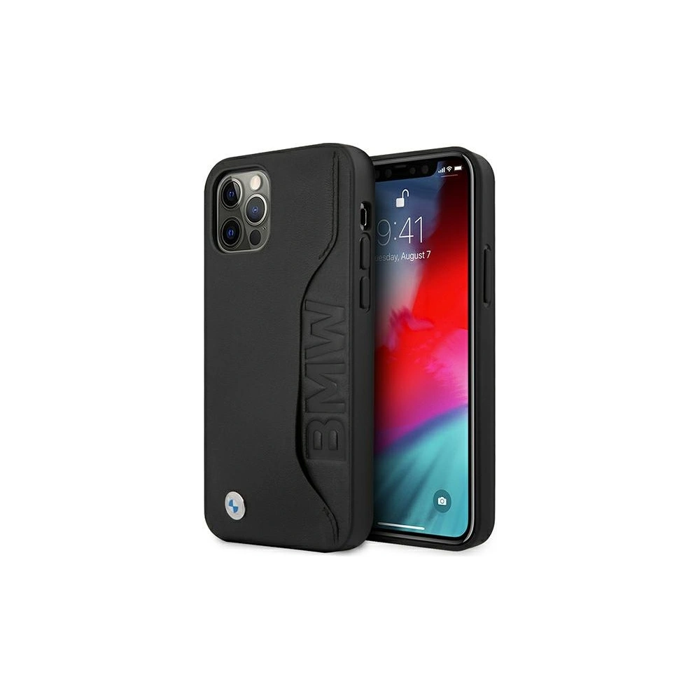 Hurtownia GSM - Etui BMW BMHCP12LRCSWK Apple iPhone 12 Pro Max černý/black hardcase Leather Signature - BMW257BLK - {ean13} - Hurt