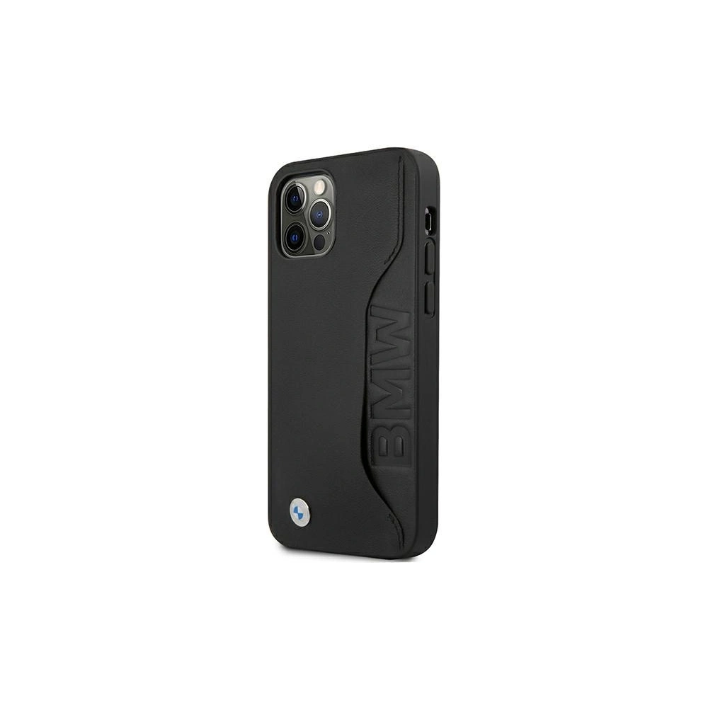 Hurtownia GSM - Etui BMW BMHCP12LRCSWK Apple iPhone 12 Pro Max czarny/black hardcase Leather Signature - BMW257BLK - {ean13} - Hurt
