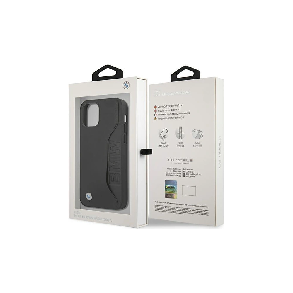 Hurtownia GSM - Etui BMW BMHCP12LRCSWK Apple iPhone 12 Pro Max czarny/black hardcase Leather Signature - BMW257BLK - {ean13} - Hurt