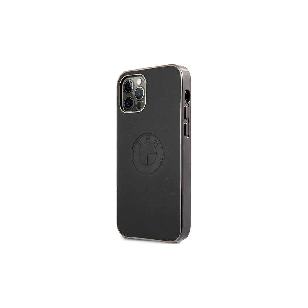 Hurtownia GSM - Etui BMW BMHCP12LREELK Apple iPhone 12 Pro Max czarny/black hardcase Leather Emboss - BMW258BLK - {ean13} - Hurt