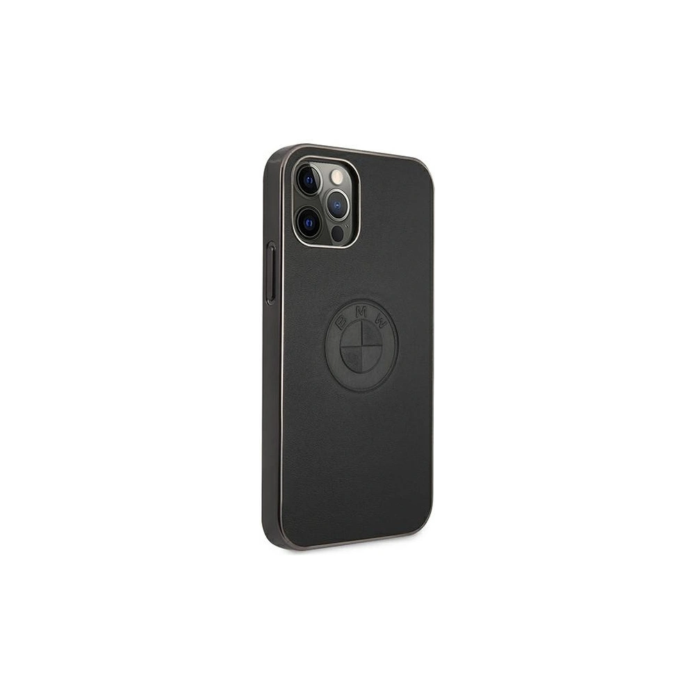 Hurtownia GSM - Etui BMW BMHCP12LREELK Apple iPhone 12 Pro Max czarny/black hardcase Leather Emboss - BMW258BLK - {ean13} - Hurt