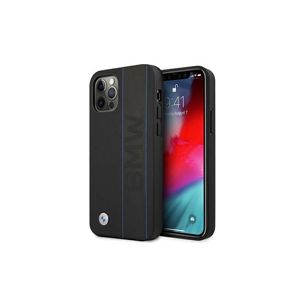 Hurtownia GSM - Etui BMW BMHCP12LRWBOK Apple iPhone 12 Pro Max černý/black hardcase Leather Outlines - BMW259BLK - {ean13} - Hurt