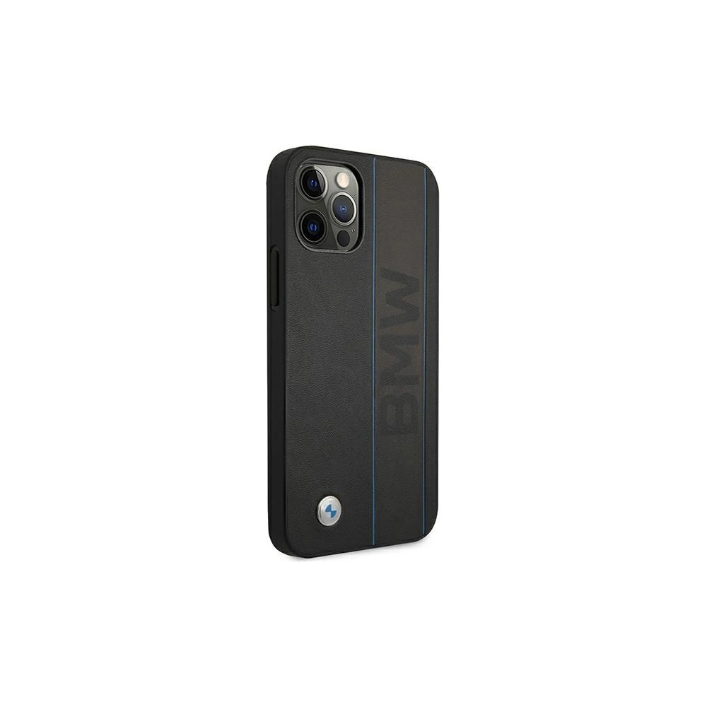 Hurtownia GSM - Etui BMW BMHCP12LRWBOK Apple iPhone 12 Pro Max černý/black hardcase Leather Outlines - BMW259BLK - {ean13} - Hurt