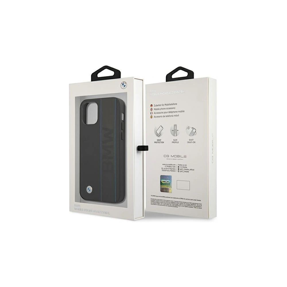 Hurtownia GSM - Etui BMW BMHCP12LRWBOK Apple iPhone 12 Pro Max černý/black hardcase Leather Outlines - BMW259BLK - {ean13} - Hurt