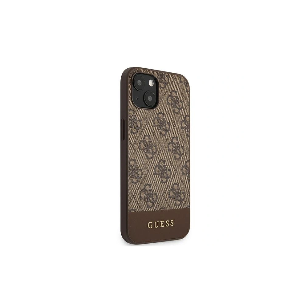 Hurtownia GSM - Etui Guess GUHCP13MG4GLBR Apple iPhone 13 brązowy/brown hard case 4G Stripe Collection - GUE1535BR - {ean13} - Hurt