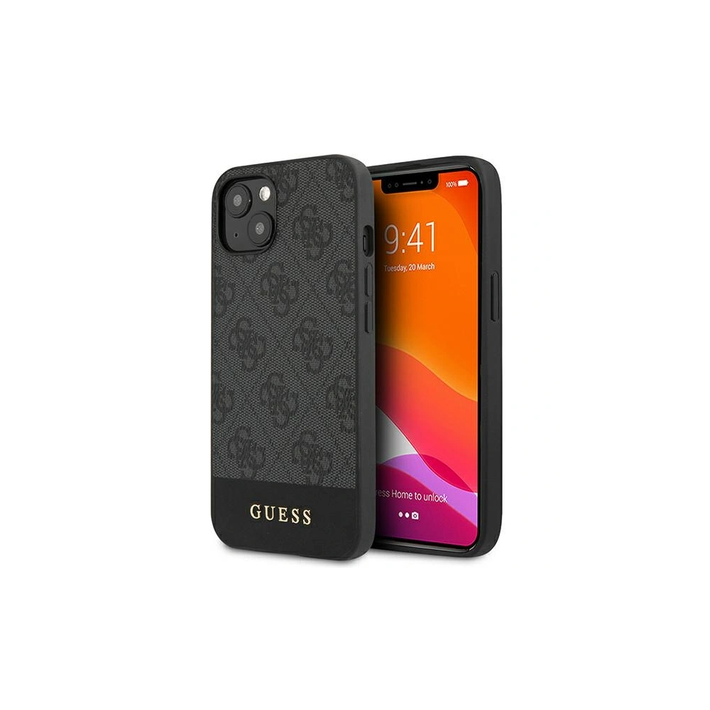 Hurtownia GSM - Etui Guess GUHCP13MG4GLGR Apple iPhone 13 szary/grey hardcase 4G Stripe Collection - GUE1536GRY - {ean13} - Hurt