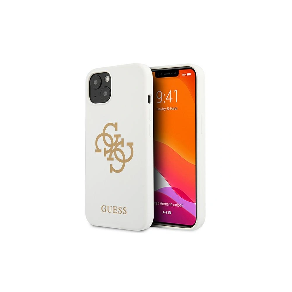 Hurtownia GSM - Etui Guess GUHCP13MLS4GGWH Apple iPhone 13 biały/white hard case Silicone 4G Logo - GUE1537WHT - {ean13} - Hurt