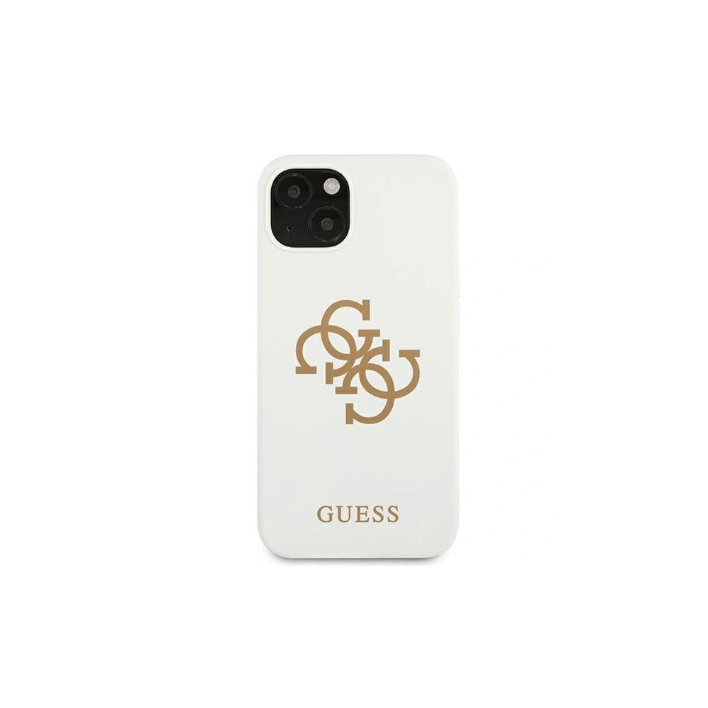 Wholesale Guess GUHCP13MLS4GGWH Apple iPhone 13 white hard case Silicone 4G Logo - GUE1537WHT - {ean13} - Hurt