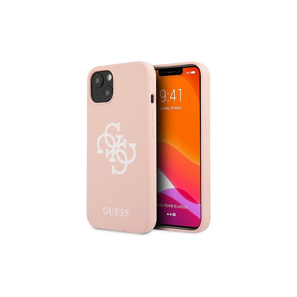 Hurtownia GSM - Etui Guess GUHCP13MLS4GWPI Apple iPhone 13 růžový/pink hard case Silicone 4G Logo - GUE1538PNK - {ean13} - Hurt