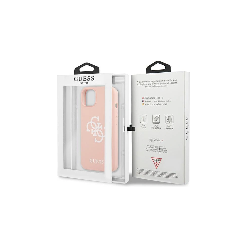 Hurtownia GSM - Etui Guess GUHCP13MLS4GWPI Apple iPhone 13 růžový/pink hard case Silicone 4G Logo - GUE1538PNK - {ean13} - Hurt