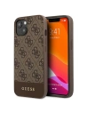 Etui Guess GUHCP13SG4GLBR Apple iPhone 13 mini brązowy/brown hard case 4G Stripe Collection