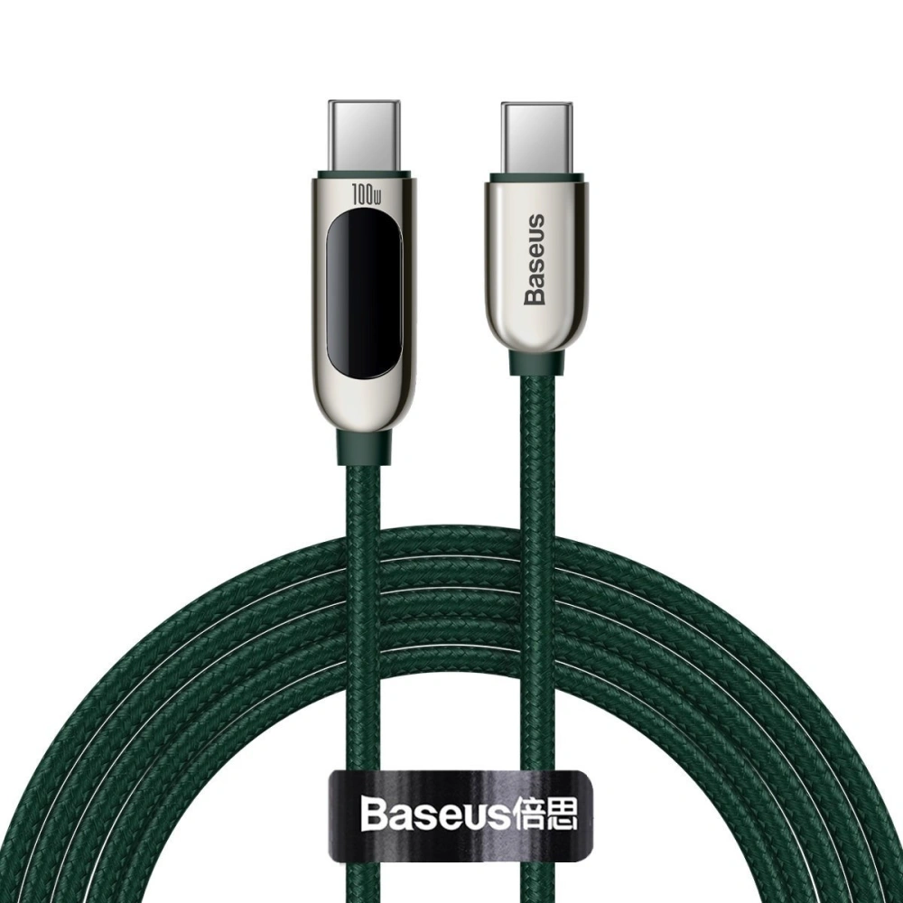 Hurtownia GSM - Kabel USB-C do USB-C Baseus Display, 100W, 2m (zelený) - BSU2996GRN - {ean13} - Hurt