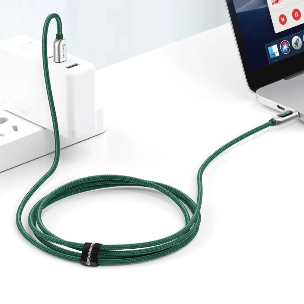 Hurtownia GSM - Kabel USB-C do USB-C Baseus Display, 100W, 2m (zelený) - BSU2996GRN - {ean13} - Hurt
