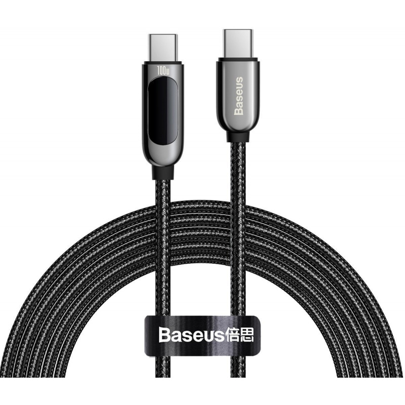 Hurtownia Baseus - 6953156206595 - BSU2997BLK - Kabel USB-C do USB-C Baseus Display, 100W, 2m (czarny) - B2B homescreen