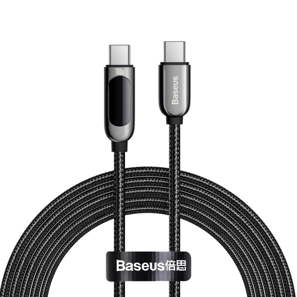 Hurtownia GSM - Kabel USB-C do USB-C Baseus Display, 100W, 2m (černý) - BSU2997BLK - {ean13} - Hurt