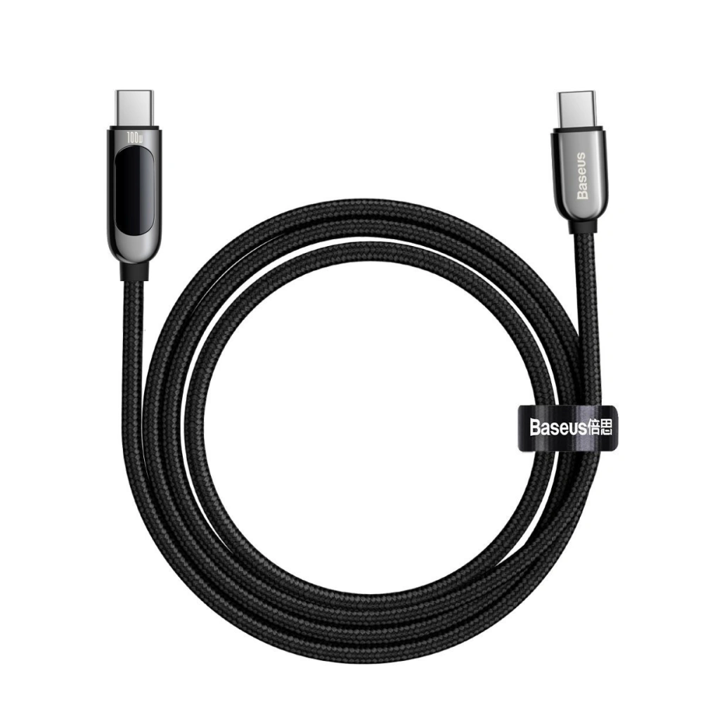 Hurtownia GSM - Kabel USB-C do USB-C Baseus Display, 100W, 2m (černý) - BSU2997BLK - {ean13} - Hurt