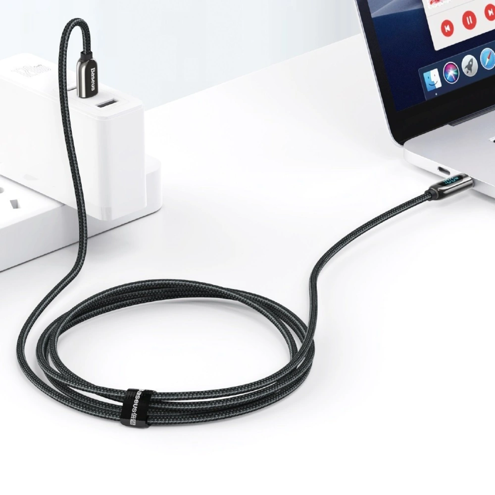Hurtownia GSM - Kabel USB-C do USB-C Baseus Display, 100W, 2m (černý) - BSU2997BLK - {ean13} - Hurt