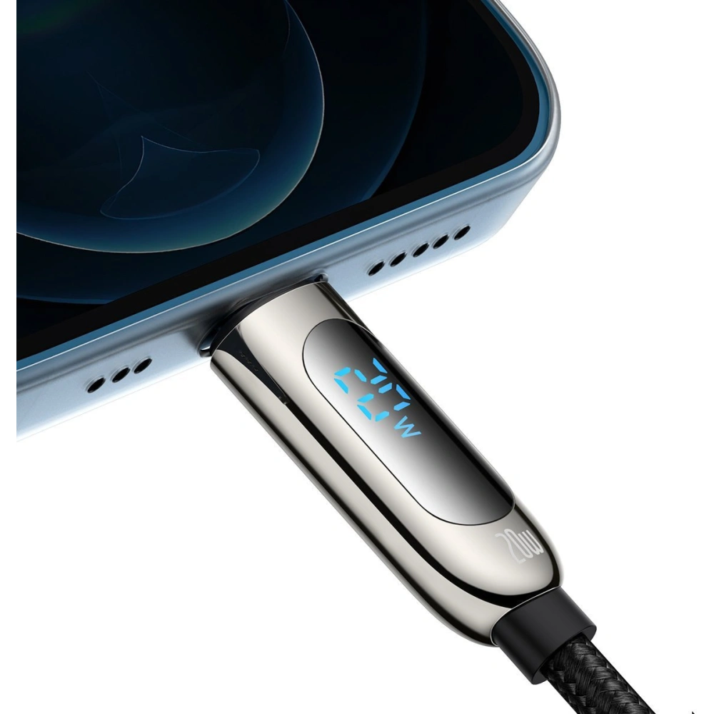 Hurtownia GSM - Kabel USB-C do Lightning Baseus Display, PD, 20W, 1m (czarny) - BSU2998BLK - {ean13} - Hurt