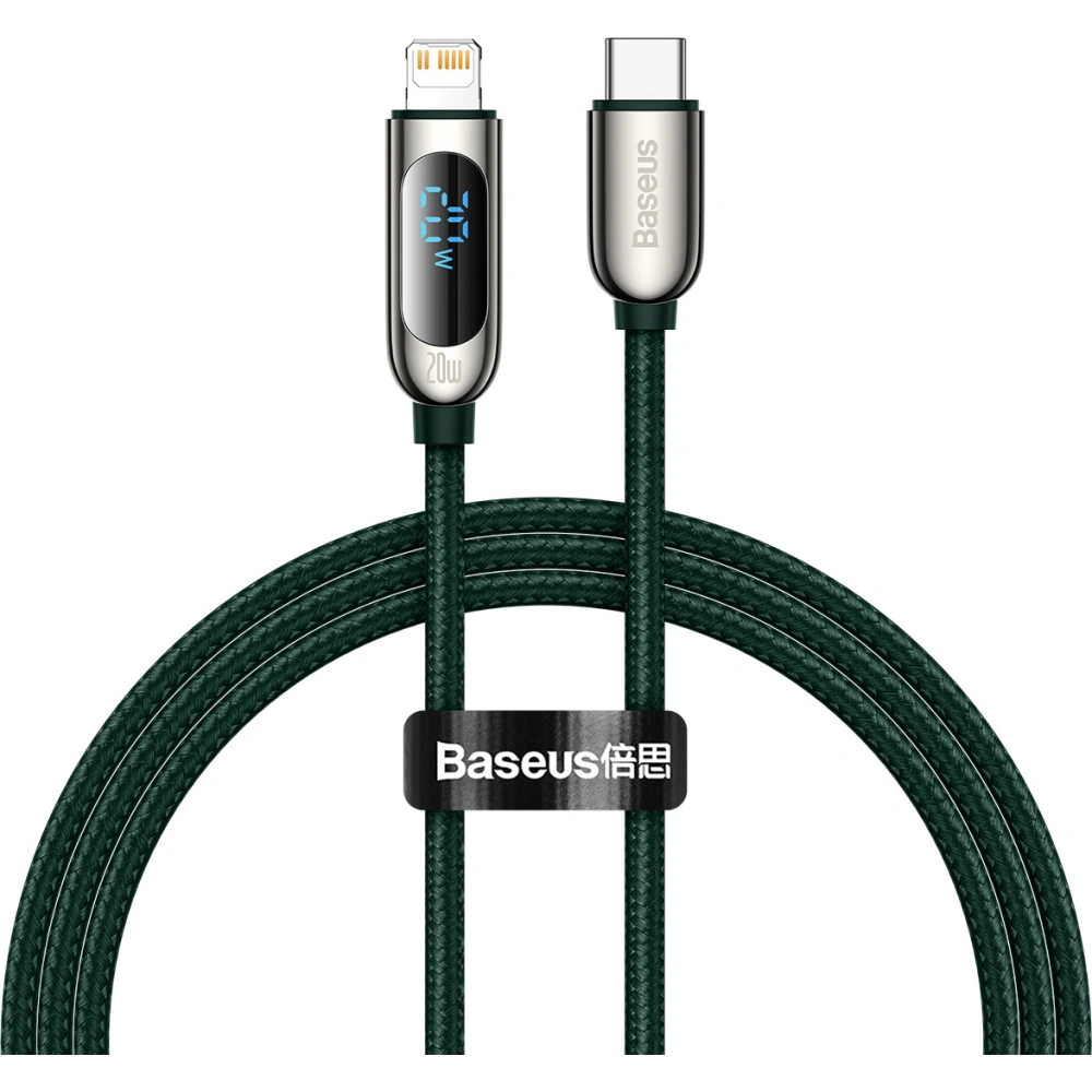 Hurtownia GSM - Kabel USB-C do Lightning Baseus Display, PD, 20W, 1m (zielony) - BSU3012GRN - {ean13} - Hurt