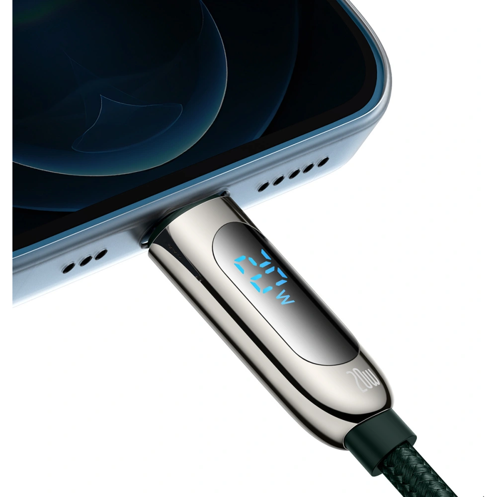 Hurtownia GSM - Kabel USB-C do Lightning Baseus Display, PD, 20W, 1m (zielony) - BSU3012GRN - {ean13} - Hurt