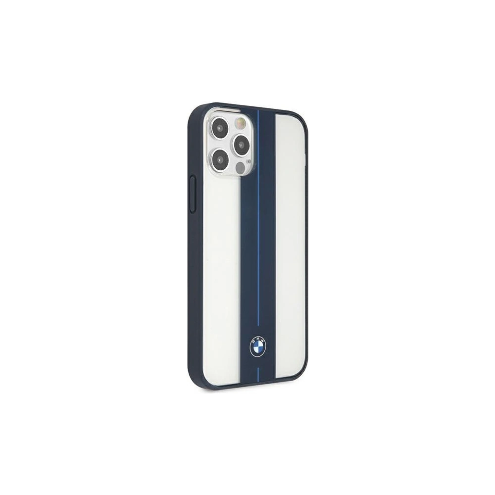 Wholesale BMW BMHCP12MPCUMRSTNA Apple iPhone 12/12 Pro transparent hardcase Middle Stripe Navy - BMW261CL - {ean13} - Hurt