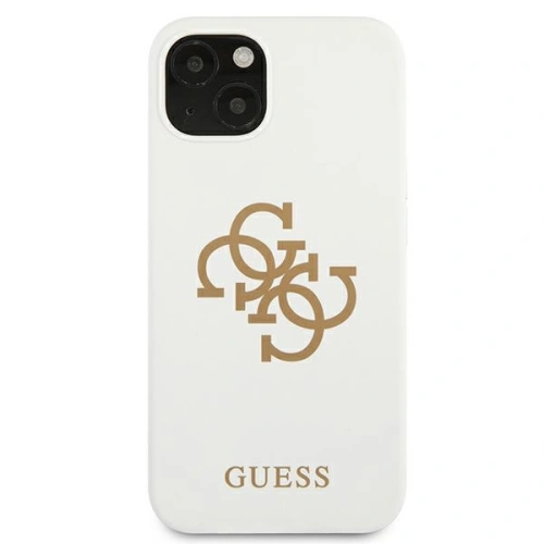 Etui Guess GUHCP13SLS4GGWH Apple iPhone 13 mini biały/white hard case Silicone 4G Logo