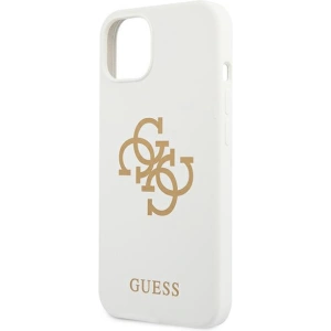 Hurtownia GSM - Etui Guess GUHCP13SLS4GGWH Apple iPhone 13 mini biały/white hard case Silicone 4G Logo - GUE1541WHT - {ean13} - Hurt