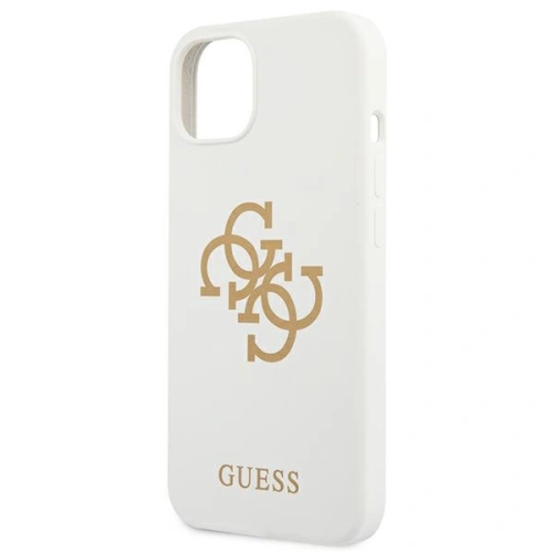 Etui Guess GUHCP13SLS4GGWH Apple iPhone 13 mini biały/white hard case Silicone 4G Logo