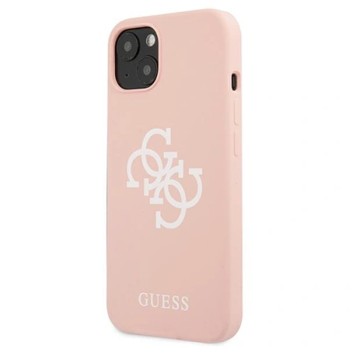 Etui Guess GUHCP13SLS4GWPI Apple iPhone 13 mini różowy/pink hard case Silicone 4G Logo