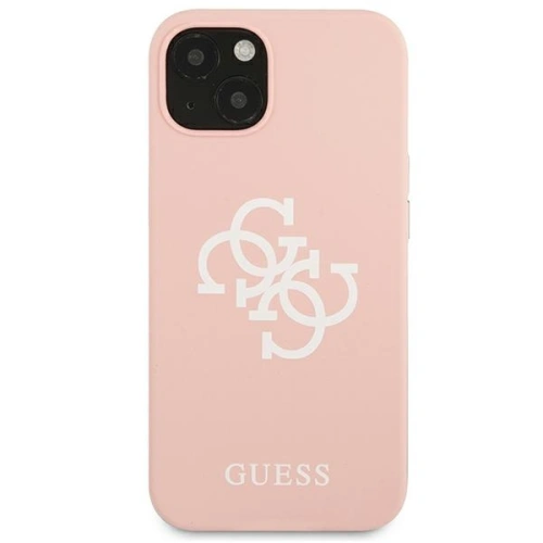 Etui Guess GUHCP13SLS4GWPI Apple iPhone 13 mini różowy/pink hard case Silicone 4G Logo