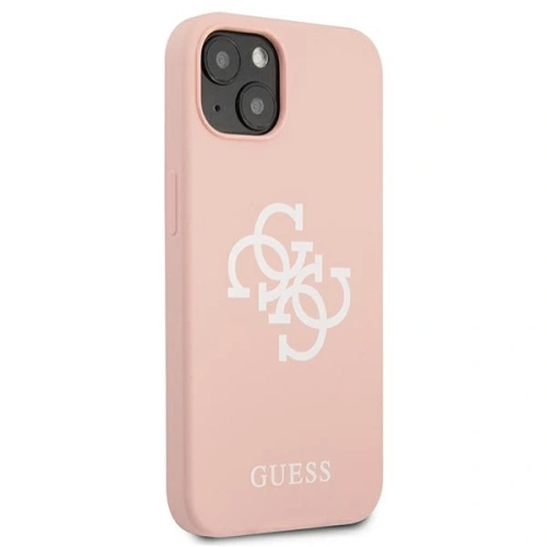 Etui Guess GUHCP13SLS4GWPI Apple iPhone 13 mini różowy/pink hard case Silicone 4G Logo
